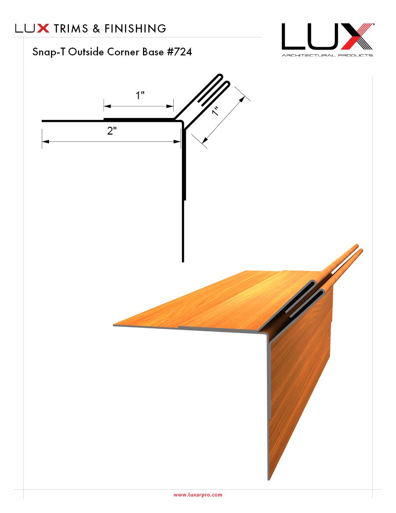 SnapT Outside Corner Base 724 Installation Maxton Panels